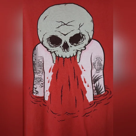 Volcom Skull Art T-shirt Mens XL Streetwear Skater Punk 90's - Picture 2 of 4